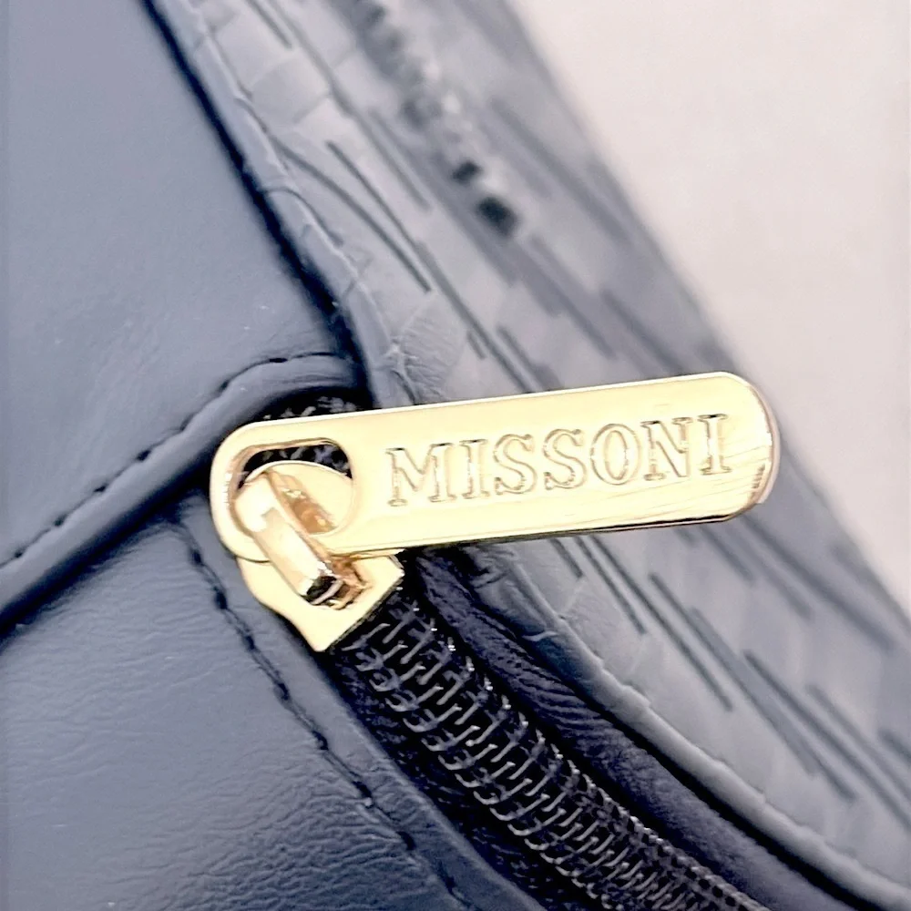 MISSONI for Delta clutch/ travel bag navy NWOT